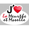 j'aime la Meurthe-et-Moselle (5x3.7cm) - Sticker/autocollant