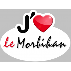 j'aime le morbihan (5x3.7cm) - Sticker/autocollant