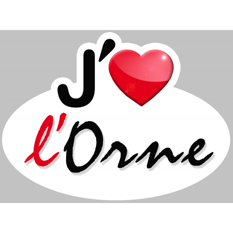 j'aime l'Orne (5x3.7cm) - Sticker/autocollant