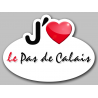 j'aime le Pas-de-Calais (5x3.7cm) - Sticker/autocollant