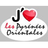 j'aime les Pyrénées-Orientales (5x3.7cm) - Sticker/autocollant