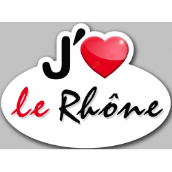 j'aime le Rhône (5x3.7cm) - Sticker/autocollant