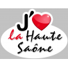 j'aime la Haute-Saône (5x3.7cm) - Sticker/autocollant