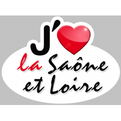 j'aime la Saône-et-Loire (5x3.7cm) - Sticker/autocollant