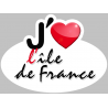 j'aime l'île de France (5x3.7cm) - Sticker/autocollant