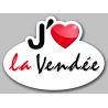 j'aime la Vendée (5x3.7cm) - Sticker/autocollant