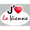 j'aime la Vienne (5x3.7cm) - Sticker/autocollant