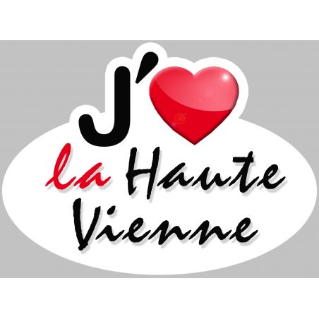 j'aime la Haute-Vienne (5x3.7cm) - Sticker/autocollant