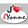 j'aime l'Yonne (5x3.7cm) - Sticker/autocollant