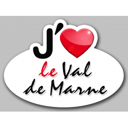 j'aime le Val-de-Marne (5x3.7cm) - Sticker/autocollant