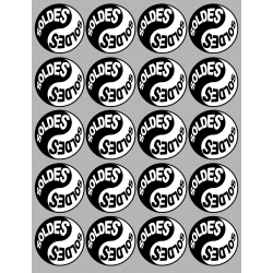 Série YIN YANG SOLDES (20 stickers 5x5cm) - Sticker/autocollant