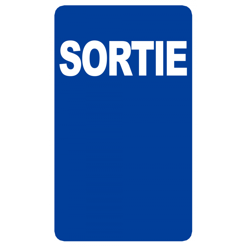 Sortie (15x9cm) - Sticker/autocollant