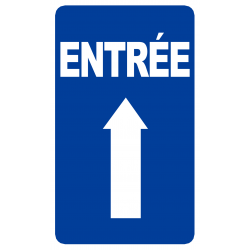 Entrée flèche vers le haut (15x9cm) - Sticker/autocollant