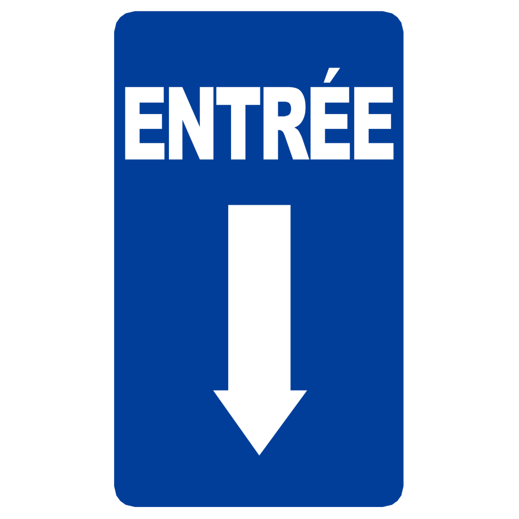 Entrée flèche vers le bas (20x12cm) - Sticker/autocollant