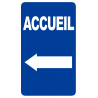 Accueil fléchage vers la gauche (15x9cm) - Sticker/autocollant