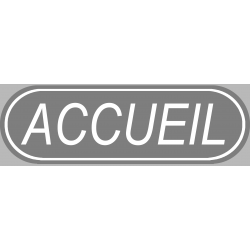 Accueil gris (19x6cm) - Sticker/autocollant