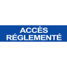 Accès réglementé BLEU (15x3.5cm) - Sticker/autocollant