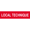 LOCAL TECHNIQUE ROUGE (15x3.5cm) - Sticker/autocollant