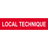 LOCAL TECHNIQUE ROUGE (29x7cm) - Sticker/autocollant