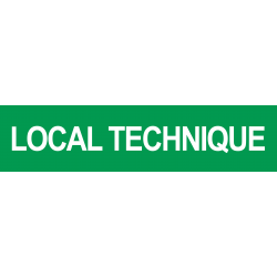 LOCAL TECHNIQUE VERT (15x3.5cm) - Sticker/autocollant