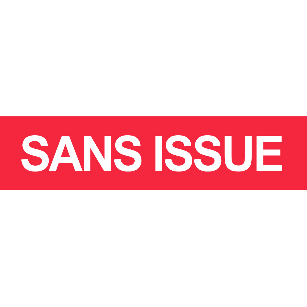 SANS ISSUE rouge (15x3.5cm) - Sticker/autocollant