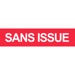 SANS ISSUE rouge (15x3.5cm) - Sticker/autocollant