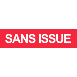 SANS ISSUE rouge (29x7cm) - Sticker/autocollant