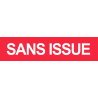 SANS ISSUE rouge (29x7cm) - Sticker/autocollant