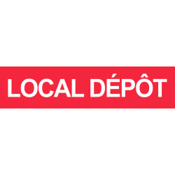 local dépôt rouge (15x3.5cm) - Sticker/autocollant