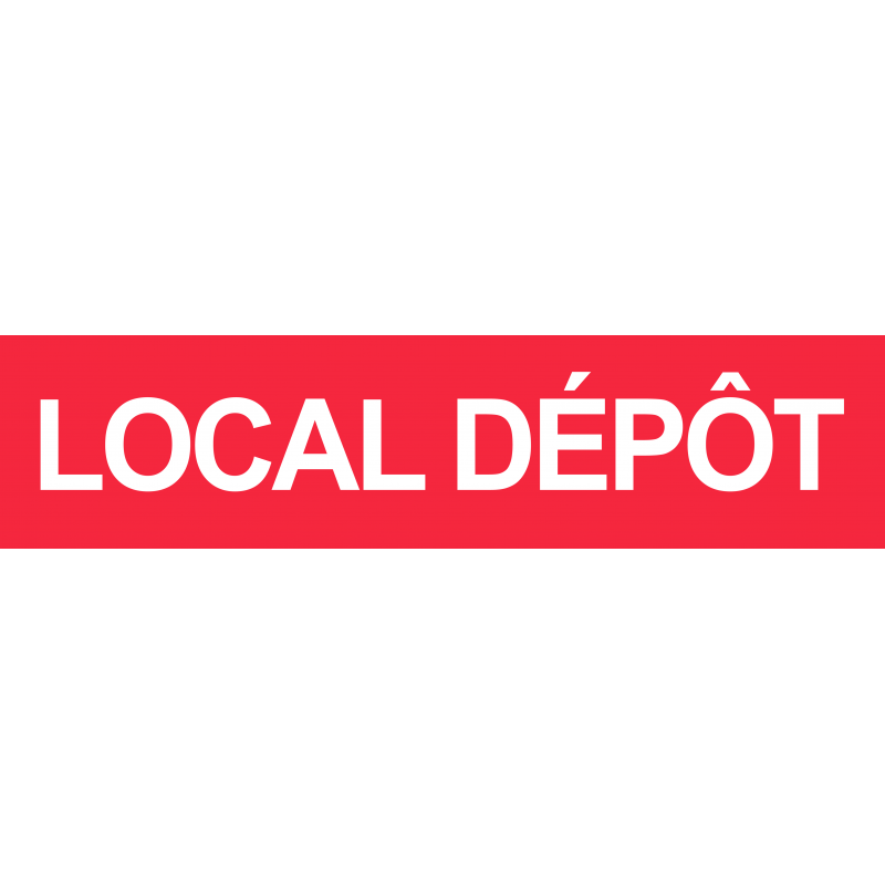 local dépôt rouge (15x3.5cm) - Sticker/autocollant