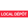 local dépôt rouge (29x7cm) - Sticker/autocollant