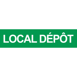 local dépôt vert (15x3.5cm) - Sticker/autocollant