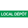 local dépôt vert (15x3.5cm) - Sticker/autocollant