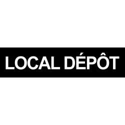 local dépôt noir (15x3.5cm) - Sticker/autocollant