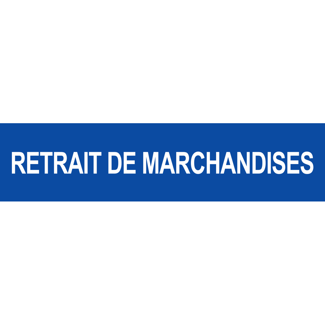 retrait de marchandises bleu (15x3.5cm) - Sticker/autocollant