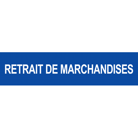 retrait de marchandises bleu (15x3.5cm) - Sticker/autocollant