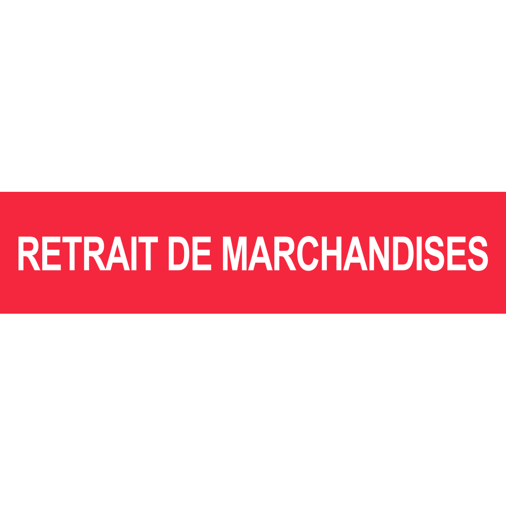 retrait de marchandises rouge (15x3.5cm) - Sticker/autocollant