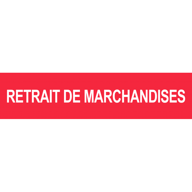 retrait de marchandises rouge (15x3.5cm) - Sticker/autocollant