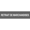 retrait de marchandises gris (29x7cm) - Sticker/autocollant