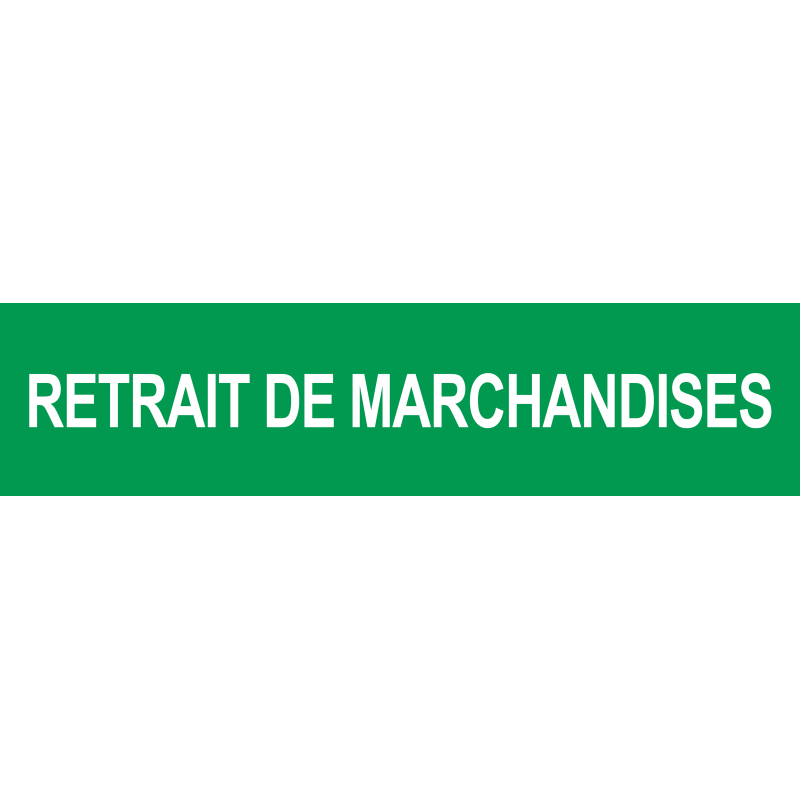 retrait de marchandises vert (15x3.5cm) - Sticker/autocollant