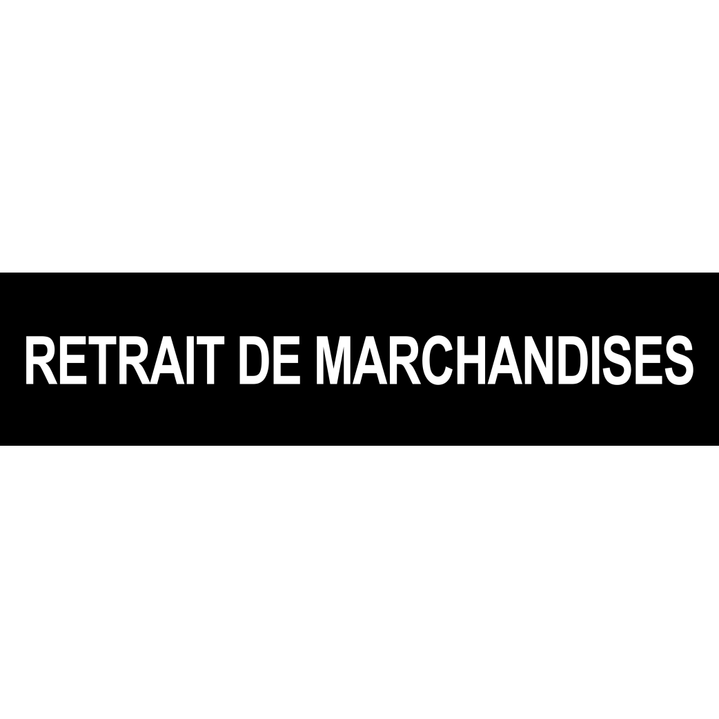 retrait de marchandises noir (15x3.5cm) - Sticker/autocollant