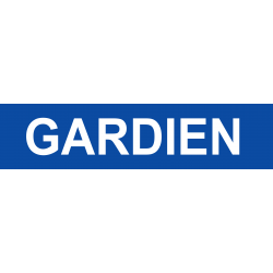 gardien bleu (15x3.5cm) - Sticker/autocollant