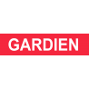 gardien rouge (15x3.5cm) - Sticker/autocollant