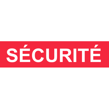 sécurité rouge (15x3.5cm) - Sticker/autocollant