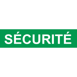 sécurité vert (15x3.5cm) - Sticker/autocollant