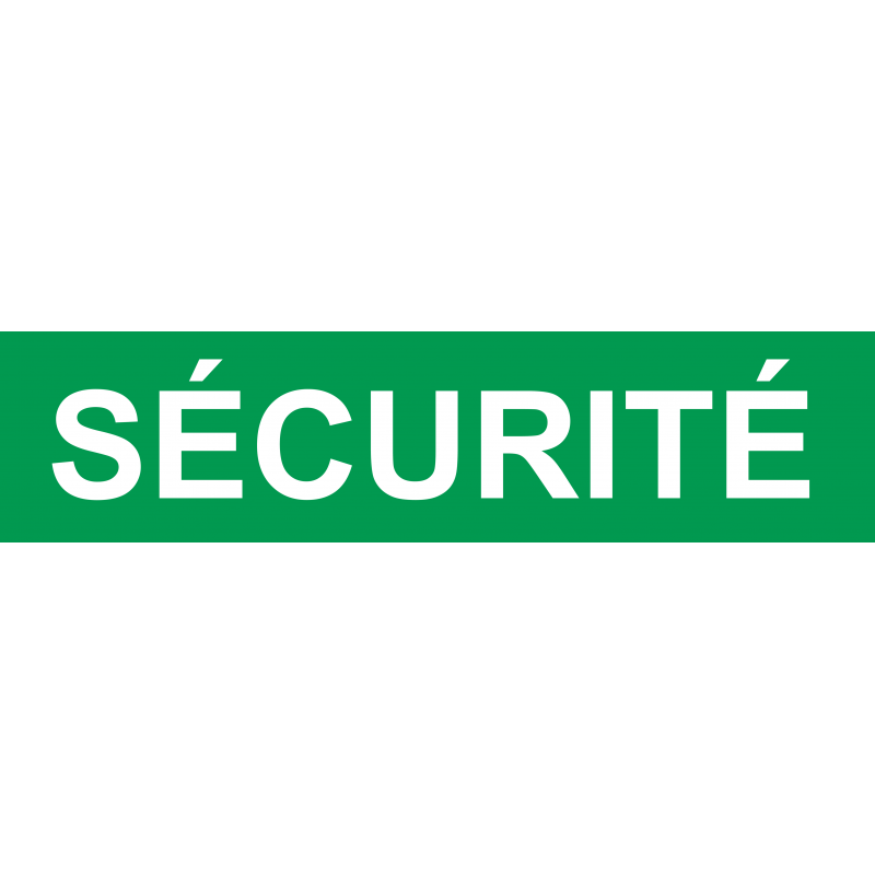 sécurité vert (15x3.5cm) - Sticker/autocollant