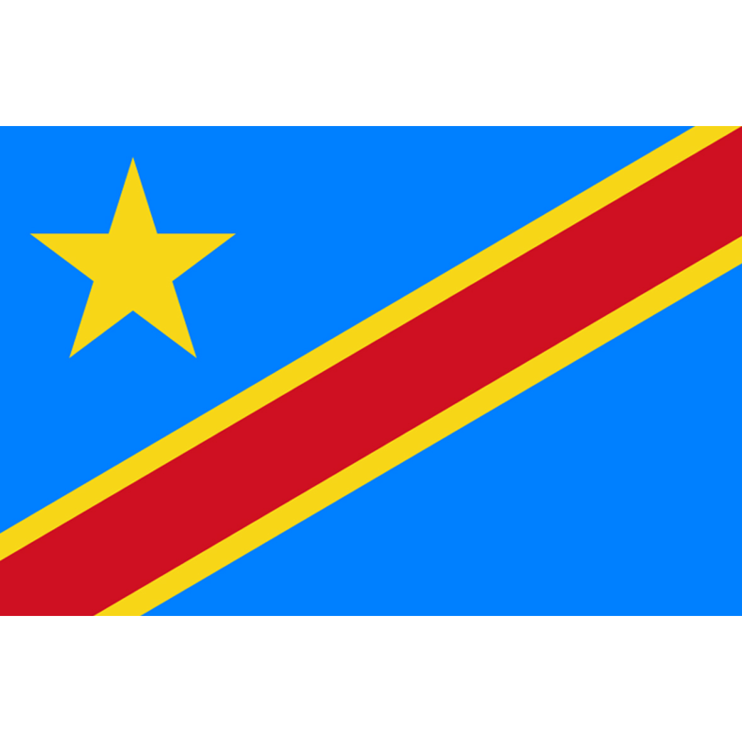 Drapeau République démocratique du Congo (15x10cm) - Sticker/autocollant