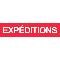 Local expéditions rouge (29x7cm) - Sticker/autocollant