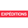 Local expéditions rouge (29x7cm) - Sticker/autocollant