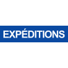 Local expéditions bleu (15x3.5cm) - Sticker/autocollant